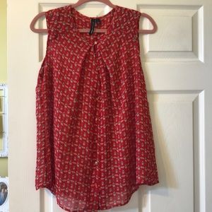 Red sailboat tank top